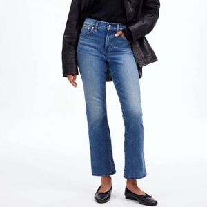 Madewell Mid Rise Kick Out cropped Jeans Womens 27 Denim Dark blue